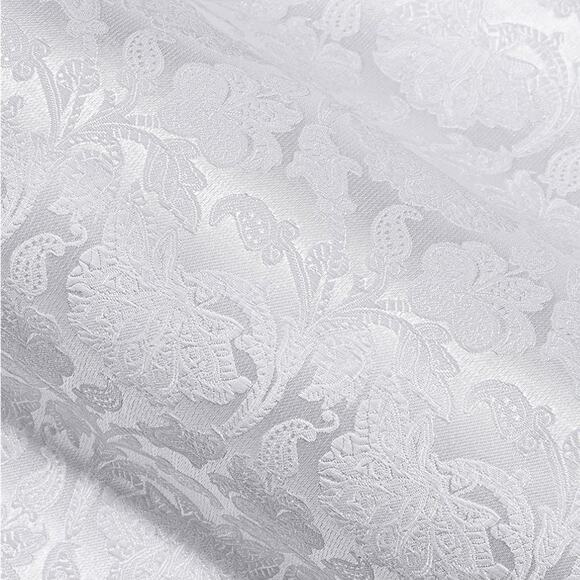 BARRY WANG Silk Blend White Paisley Floral Jacquard Button Up Dress Shirt 3XL - Picture 6 of 7